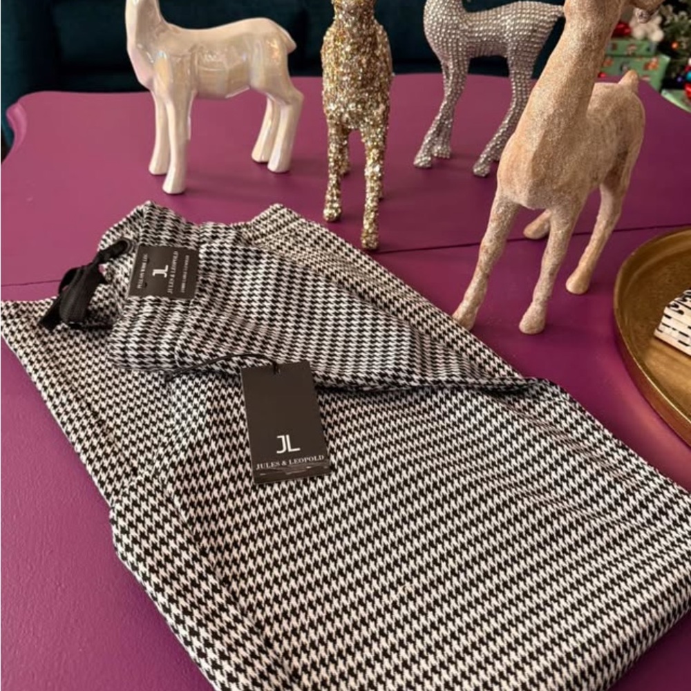 Jules & Leopold Black and White Wide Leg Pants